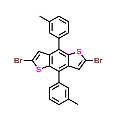 2,6-二溴-4,8-二間甲苯基苯并[1,2-b:4,5-b']二噻吩,2,6-dibromo-4,8-di-m-tolylbenzo[1,2-b:4,5-b']dithiophene