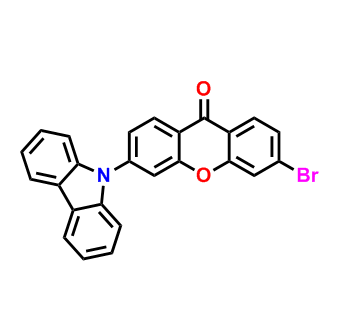 3-溴-6-（9H-咔唑-9-基）-9H-黄嘌呤-9-酮,3-bromo-6-(9H-carbazol-9-yl)-9H-xanthen-9-one