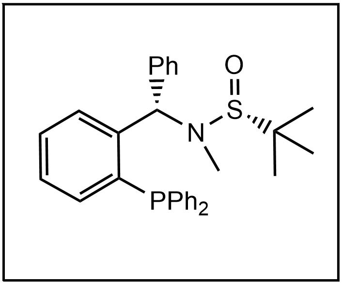 S(R)]-N-[(S)-[2-(二苯基膦)苯基]苯基甲基]-N-甲基-2-叔丁基亚磺酰胺,S(R)]-N-[(S)-[2-(Diphenylphosphino)phenyl]phenylmethyl]-N,2-dimethyl-2-propanesulfinamide