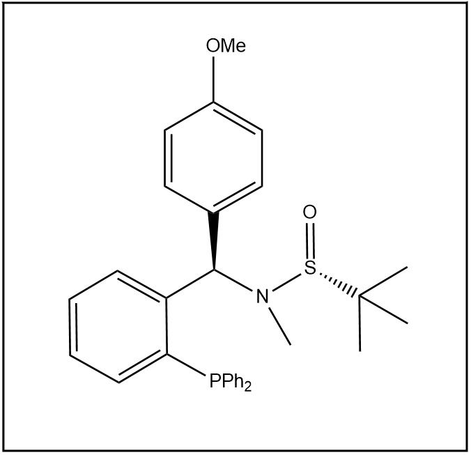 S(R)]-N-[(R)-[2-(二苯基膦)苯基](4-甲氧基苯基)甲基]-N-甲基-2-叔丁基亚磺酰胺,S(R)]-N-[(R)-[2-(Diphenylphosphino)phenyl](4-methoxyphenyl)methyl]-N,2-dimethyl-2-propanesulfinamide