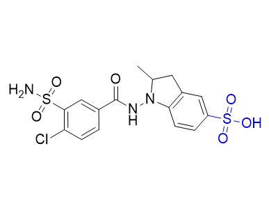 吲达帕胺杂质05,1-(4-chloro-3-sulfamoylbenzamido)-2-methylindoline-5-sulfonic acid
