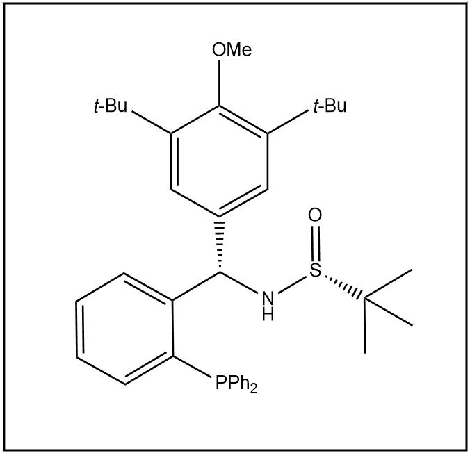S(R)]-N-[(S)-(3,5-雙叔丁基-4-甲氧基苯基)[2-(二苯基膦)苯基]甲基]-2-叔丁基亞磺酰胺,S(R)]-N-[(S)-[3,5-Bis(1,1-dimethylethyl)-4-methoxyphenyl][2-(diphenylphosphino)phenyl]methyl]-2-methyl-2-propanesulfinamide