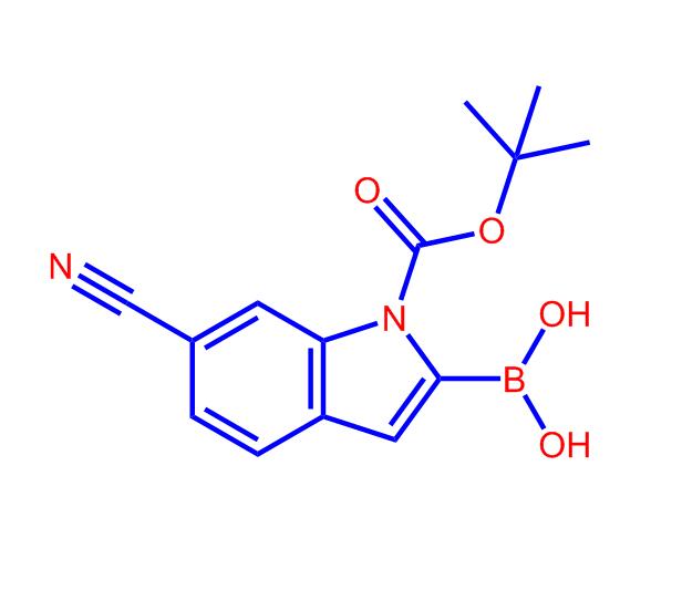 1-Boc-6-氰基吲哚-2-硼酸,1-Boc-6-cyanoindole-2-boronic acid