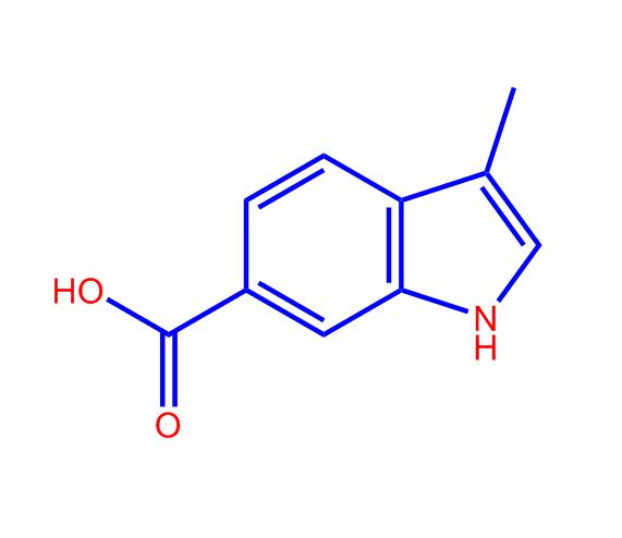 3-甲基-1H-吲哚-6-羧酸,1H-Indole-6-carboxylicacid,3-methyl-(9CI)