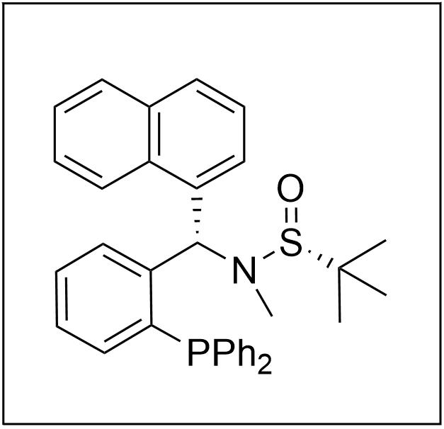 S(R)]-N-[(S)-[2-(二苯基膦)苯基]-1-萘基甲基]-N-甲基-2-叔丁基亞磺酰胺,S(R)]-N-[(S)-[2-(Diphenylphosphino)phenyl]-1-naphthalenylmethyl]-N,2-dimethyl-2-propanesulfinamide