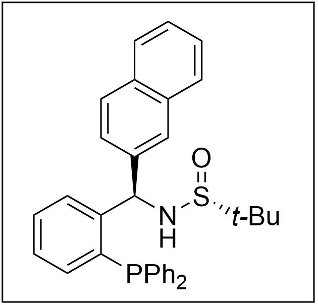 S(R)]-N-[(R)-[2-(二苯基膦)苯基](2-萘基)甲基]-2-叔丁基亞磺酰胺,S(R)]-N-[(R)-[2-(Diphenylphosphino)phenyl](2-naphthalenyl)methyl]-2-methyl-2-propanesulfinamide