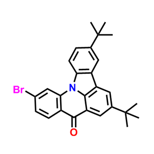 11-溴-3,6-二叔丁基-8H-吲哚[3,2,1-de]吖啶-8-酮,11-bromo-3,6-di-tert-butyl-8H-indolo[3,2,1-de]acridin-8-one