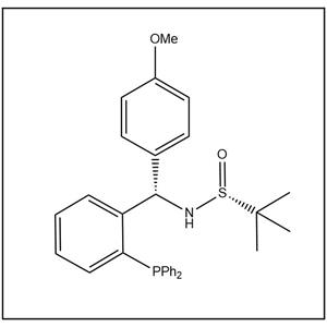 S(R)]-N-[(S)-[2-(二苯基膦)苯基](4-甲氧基苯基)甲基]-2-叔丁基亚磺酰胺,S(R)]-N-[(S)-[2-(Diphenylphosphino)phenyl](4-methoxyphenyl)methyl]-2-methyl-2-propanesulfinamide