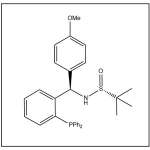 S(R)]-N-[(R)-[2-(二苯基膦)苯基](4-甲氧基苯基)甲基]-2-叔丁基亚磺酰胺,S(R)]-N-[(R)-[2-(Diphenylphosphino)phenyl](4-methoxyphenyl)methyl]-2-methyl-2-propanesulfinamide