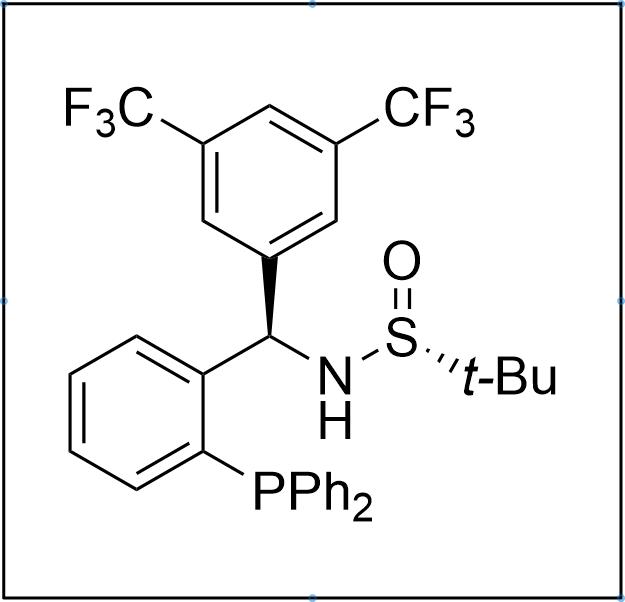 S(R)]-N-[(R)-[3,5-二(三氟甲基)苯基][2-(二苯基膦)苯基]甲基]-2-叔丁基亞磺酰胺,S(R)]-N-[(R)-[3,5-Bis(trifluoromethyl)phenyl][2-(diphenylphosphino)phenyl]methyl]-2-methyl-2-propanesulfinamide