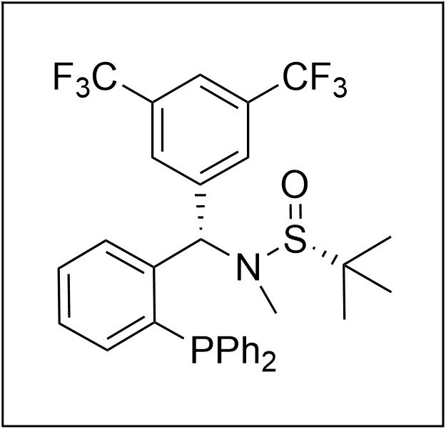 S(R)]-N-[(S)-[3,5-双(三氟甲基)苯基][2-(二苯基膦)苯基]甲基]-N-甲基-2-叔丁基亚磺酰胺,S(R)]-N-[(S)-[3,5-Bis(trifluoromethyl)phenyl][2-(diphenylphosphino)phenyl]methyl]-N,2-dimethyl-2-propanesulfinamide