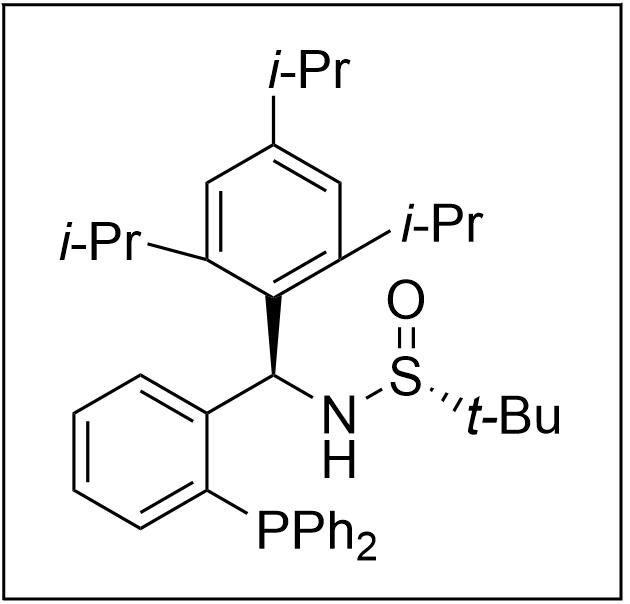 S(R)]-N-[(R)-[2-(二苯基膦)苯基](2,4,6-三异丙基苯基)甲基]-2-叔丁基亚磺酰胺,S(R)]-N-((R)-(2-(Diphenylphosphino)phenyl)(2,4,6-triisopropylphenyl)methyl)-2-methyl-2-propanesulfinamide