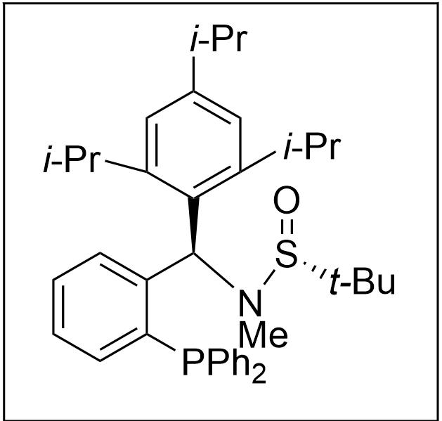 S(R)]-N-[(R)-[2-(二苯基膦)苯基](2,4,6-三異丙基苯基)甲基]-N-甲基-2-叔丁基亞磺酰胺,S(R)]-N-((R)-(2-(Diphenylphosphino)phenyl)(2,4,6-triisopropylphenyl)methyl)-N,2-dimethyl-2-propanesulfinamide