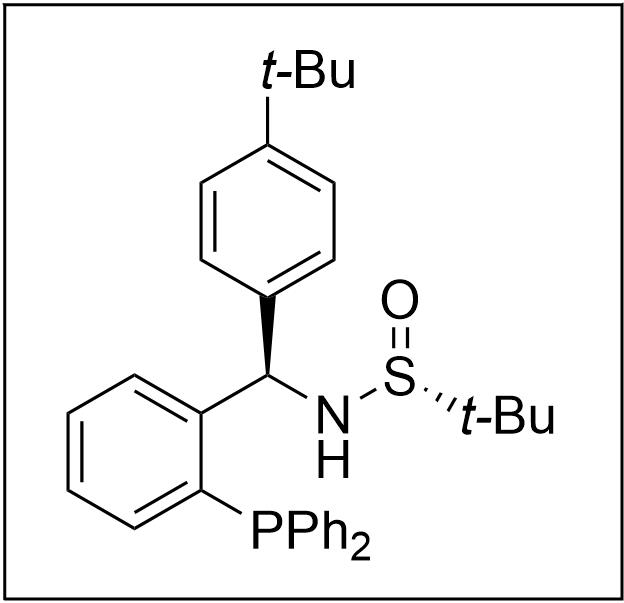 S(R)]-N-[(R)-(4-叔丁基苯基)[2-(二苯基膦)苯基]甲基]-2-叔丁基亚磺酰胺,S(R)]-N-[(R)-(4-(tert-Butyl)phenyl)[2-(diphenylphosphino)phenyl]methyl]-2-methyl-2-propanesulfinamide