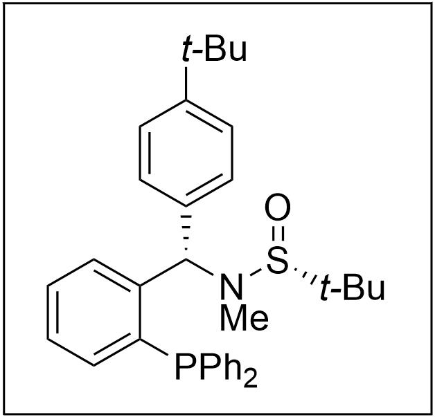 S(R)]-N-[(S)-(4-叔丁基苯基)[2-(二苯基膦)苯基]甲基]-N-甲基-2-叔丁基亚磺酰胺,S(R)]-N-[(S)-(4-(tert-Butyl)phenyl)[2-(diphenylphosphino)phenyl]methyl]-N,2-dimethyl-2-propanesulfinamide