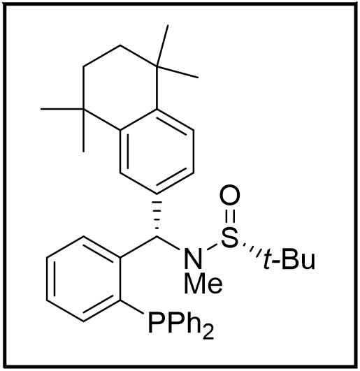 S(R)]-N-[(S)-[2-(二苯基膦)苯基](5,6,7,8-四氢-5,5,8,8-四甲基-2-萘基)甲基]-N-甲基-2-叔丁基亚磺酰胺,S(R)]-N-[(S)-[2-(Diphenylphosphino)phenyl](5,6,7,8-tetrahydro-5,5,8,8-tetramethyl-2-naphthalenyl)methyl]-N,2-dimethyl-2-propanesulfinamide