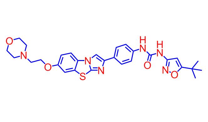 N-(5-叔丁基异恶唑-3-基)-N-{4-[7-[2-(吗啉-4-基)乙氧基]咪唑并[2,1-B][1,3]苯并噻唑-2-基]苯基}脲,1-(5-(tert-Butyl)isoxazol-3-yl)-3-(4-(7-(2-morpholinoethoxy)-benzo[d]imidazo[2,1-b]thiazol-2-yl)phenyl)urea