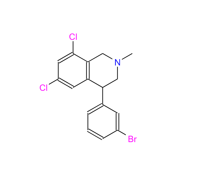 4-(3-溴苯基)-6,8-二氯-2-甲基-1,2,3,4-四氢异喹啉,4-(3-bromophenyl)-6,8-dichloro-2-methyl-1,2,3,4-tetrahydroisoquinoline