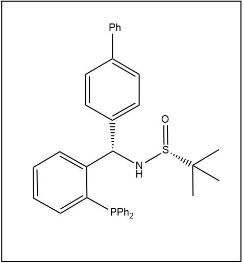 S(R)]-N-[(S)-1-[2-(二苯基膦)苯基]-(1,1'-联苯)甲基]-2-叔丁基亚磺酰胺,S(R)]-N-[(S)-[2-(Diphenylphosphino)phenyl]-(1,1'-biphenyl)methyl]-2-methyl-2-propanesulfinamide