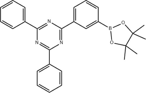 2,4-二苯基-6-(3-(硼酸频哪醇酯-2-基)苯基)-1,3,5-三嗪,2,4-Diphenyl-6-(3-(4,4,5,5-tetramethyl-1,3,2-dioxaborolan-2-yl)phenyl)-1,3,5-triazine