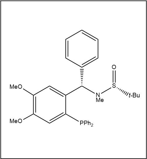 S(R)]-N-[(S)-[2-(二苯基膦)-4,5-二甲氧基苯基](4-苯基)甲基]-N-甲基-2-叔丁基亚磺酰胺,S(R)]-N-[(S)-[2-(Diphenylphosphino)-4,5-dimethoxyphenyl)](4-phenyl)methyl]-N,2-dimethyl-2-propanesulfinamide