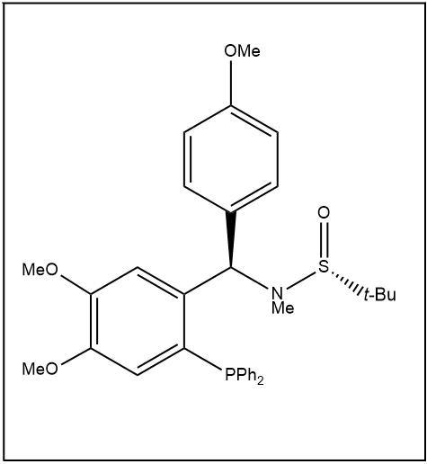 S(R)]-N-[(R)-[2-(二苯基膦)-4,5-二甲氧基苯基](4-甲氧基苯基)甲基]-N-甲基-2-叔丁基亚磺酰胺,S(R)]-N-[(R)-[2-(Diphenylphosphino)-4,5-dimethoxyphenyl)](4-methoxyphenyl)methyl]-N,2-dimethyl-2-propanesulfinamide