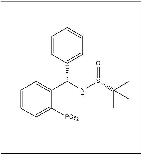 S(R)]-N-[(S)-[2-(二环己基膦)苯基]苯甲基]-2-叔丁基亚磺酰胺,S(R)]-N-[(S)-[2-(Dicyclohexylphosphino)phenyl]phenylmethyl]-2-methyl-2-propanesulfinamide