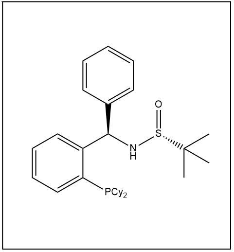 S(R)]-N-[(R)-[2-(二环己基膦)苯基]苯甲基]-2-叔丁基亚磺酰胺,S(R)]-N-[(R)-[2-(Dicyclohexylphosphino)phenyl]phenylmethyl]-2-methyl-2-propanesulfinamide