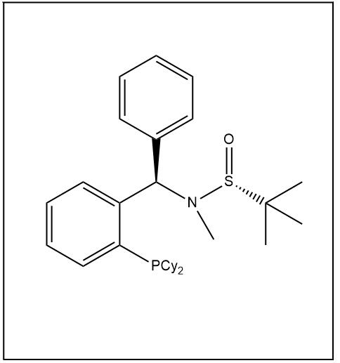 S(R)]-N-[(R)-[2-(二环己基膦)苯基]苯甲基]-N-甲基-2-叔丁基亚磺酰胺,S(R)]-N-[(R)-[2-(Dicyclohexylphosphino)phenyl]phenylmethyl]-N,2-dimethyl-2-propanesulfinamide