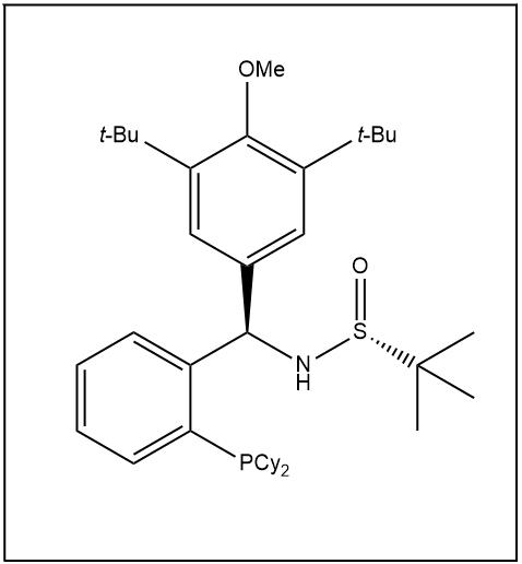 S(R)]-N-[(R)-[3,5-二叔丁基-4-甲氧基苯基][2-(二环己基膦)苯基]甲基]-2-叔丁基亚磺酰胺,S(R)]-N-[(R)-[3,5-Bis(1,1-dimethylethyl)-4-methoxyphenyl][2-(dicyclohexylphosphino)phenyl]methyl]-2-methyl-2-propanesulfinamide