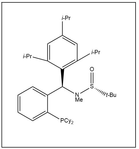 S(R)]-N-[(R)-[2-(二环己基膦)苯基](2,4,6-三异丙基苯基)甲基]-N-甲基-2-叔丁基亚磺酰胺,S(R)]-N-((R)-(2-(Dicyclohexylphosphino)phenyl)(2,4,6-triisopropylphenyl)methyl)-N,2-dimethyl-2-propanesulfinamide