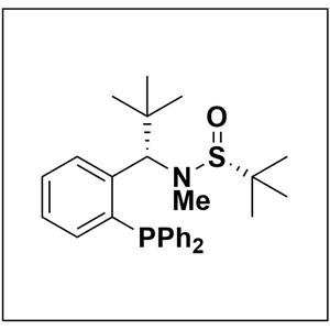 S(R)]-N-[(1S)-1-[2-(二苯基膦)苯基]-叔丁基]-N-甲基-2-叔丁基亞磺酰胺,S(R)]-N-((1S)-1-(2-(Diphenylphosphino)phenyl)-2,2-dimethylpropyl)-N,2-dimethyl-2-propanesulfinamide