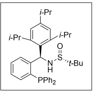 S(R)]-N-[(R)-[2-(二苯基膦)苯基](2,4,6-三异丙基苯基)甲基]-2-叔丁基亚磺酰胺,S(R)]-N-((R)-(2-(Diphenylphosphino)phenyl)(2,4,6-triisopropylphenyl)methyl)-2-methyl-2-propanesulfinamide