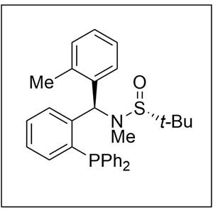 S(R)]-N-[(R)-(2-甲基苯基)[2-(二苯基膦)苯基]甲基]-N-甲基-2-叔丁基亚磺酰胺,S(R)]-N-[(R)-(2-Methylphenyl)[2-(diphenylphosphino)phenyl]methyl]-N,2-dimethyl-2-propanesulfinamide