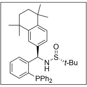 S(R)]-N-[(R)-[2-(二苯基膦)苯基](5,6,7,8-四氫-5,5,8,8-四甲基-2-萘基)甲基]-2-叔丁基亞磺酰胺,S(R)]-N-[(R)-[2-(Diphenylphosphino)phenyl](5,6,7,8-tetrahydro-5,5,8,8-tetramethyl-2-naphthalenyl)methyl]-2-methyl-2-propanesulfinamide