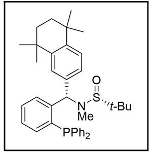 S(R)]-N-[(S)-[2-(二苯基膦)苯基](5,6,7,8-四氢-5,5,8,8-四甲基-2-萘基)甲基]-N-甲基-2-叔丁基亚磺酰胺,S(R)]-N-[(S)-[2-(Diphenylphosphino)phenyl](5,6,7,8-tetrahydro-5,5,8,8-tetramethyl-2-naphthalenyl)methyl]-N,2-dimethyl-2-propanesulfinamide