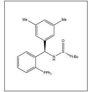 S(R)]-N-[(R)-(3,5-二甲基苯基)[2-(二苯基膦)苯基]甲基]-2-叔丁基亞磺酰胺,S(R)]-N-[(R)-(3,5-Dimethylphenyl)[2-(diphenylphosphino)phenyl]methyl]-2-methyl-2-propanesulfinamide