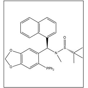 S(R)]-N-[(R)-[6-(二苯基膦)苯并[d][1,3]-二氧戊环-5基]-1-萘基甲基]-N-甲基-2-叔丁基亚磺酰胺 2565792-42-7