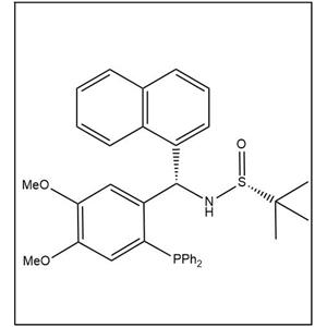 S(R)]-N-[(S)-[2-(二苯基膦)-4,5-二甲氧基苯基]-1-萘基甲基]-2-叔丁基亚磺酰胺,S(R)]-N-[(S)-[2-(Diphenylphosphino)-4,5-dimethoxyphenyl]-1-naphthalenylmethyl]-2-methyl-2-propanesulfinamide