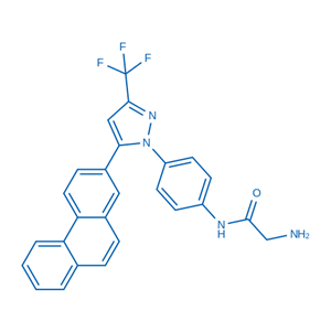 2-氨基-N-[4-[5-(2-菲基)-3-(三氟甲基)-1H-吡唑-1-基]苯基]乙酰胺,2-Amino-N-(4-(5-(phenanthren-2-yl)-3-(trifluoromethyl)-1H-pyrazol-1-yl)phenyl)acetamide
