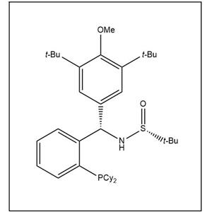 S(R)]-N-[(S)-[3,5-二叔丁基-4-甲氧基苯基][2-(二环己基膦)苯基]甲基]-2-叔丁基亚磺酰胺,S(R)]-N-[(S)-[3,5-Bis(1,1-dimethylethyl)-4 methoxyphenyl][2-(dicyclohexylphosphino)phenyl]methyl]-2-methyl-2-propanesulfinamide