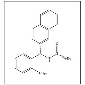 S(R)]-N-[(S)-[2-(二环己基膦)苯基](2-萘基)甲基]-2-叔丁基亚磺酰胺,S(R)]-N-[(S)-[2-(Dicyclohexylphosphino)phenyl](2-naphthalenyl)methyl]-2-methyl-2-propanesulfinamide