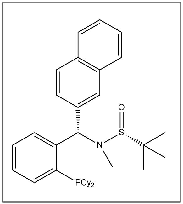 S(R)]-N-[(S)-[2-(二环己基膦)苯基]-2-萘基甲基]-N-甲基-2-叔丁基亚磺酰胺,S(R)]-N-[(S)-[2-(Dicyclohexylphosphino)phenyl]-2-naphthalenylmethyl]-N,2-dimethyl-2-propanesulfinamide