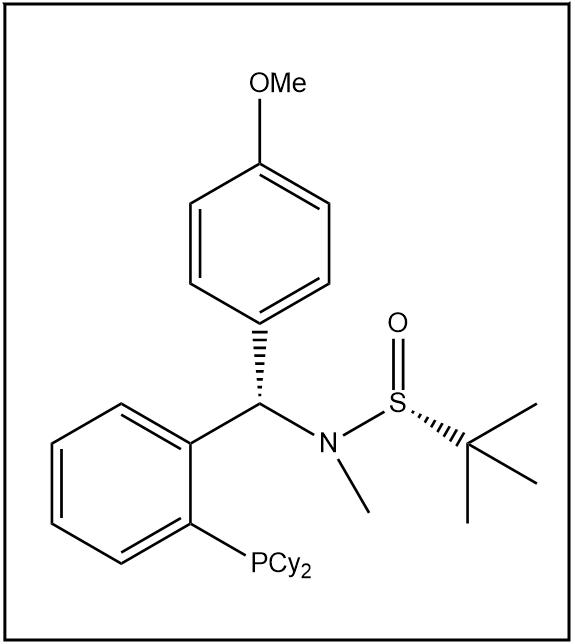 S(R)]-N-[(S)-[2-(二环己基膦)苯基](4-甲氧基苯基)甲基]-N-甲基-2-叔丁基亚磺酰胺,S(R)]-N-[(S)-[2-(Dicyclohexylphosphanyl)phenyl](4-methoxyphenyl)methyl]-N,2-dimethyl-2-propanesulfinamide