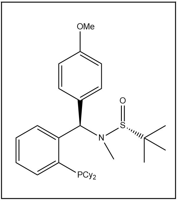 S(R)]-N-[(R)-[2-(二环己基膦)苯基](4-甲氧基苯基)甲基]-N-甲基-2-叔丁基亚磺酰胺,S(R)]-N-[(R)-[2-(Dicyclohexylphosphanyl)phenyl](4-methoxyphenyl)methyl]-N,2-dimethyl-2-propanesulfinamide