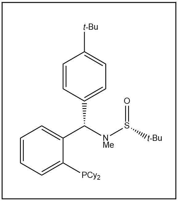 S(R)]-N-[(S)-[2-(二環(huán)己基膦)苯基](4-叔丁基苯基)甲基]-N-甲基-2-叔丁基亞磺酰胺,S(R)]-N-[(S)-[2-(Dicyclohexylphosphanyl)phenyl](4-(tert-butyl)phenyl)methyl]-N,2-dimethyl-2-propanesulfinamide