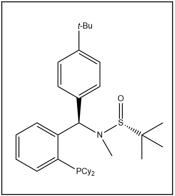S(R)]-N-[(R)-(2-甲基苯基)[2-(二环己基膦)苯基]甲基]-N-甲基-2-叔丁基亚磺酰胺,S(R)]-N-[(R)-(2-Methylphenyl)[2-(dicyclohexylphosphino)phenyl]methyl]-N,2-dimethyl-2-propanesulfinamide