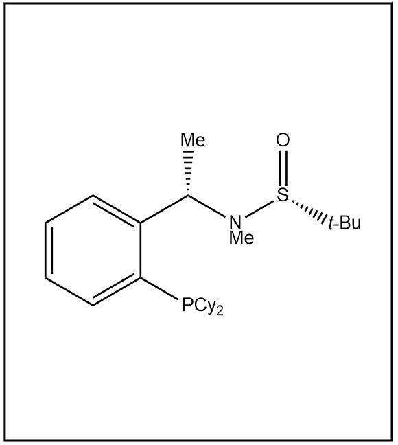 S(R)]-N-[(1S)-1-[2-(二环己基膦)苯基]乙基]-N-甲基-2-叔丁基亚磺酰胺,S(R)]-N-[(1S)-1-[2-(Dicyclohexylphosphino)phenyl]ethyl]-N,2-dimethyl-2-propanesulfinamide