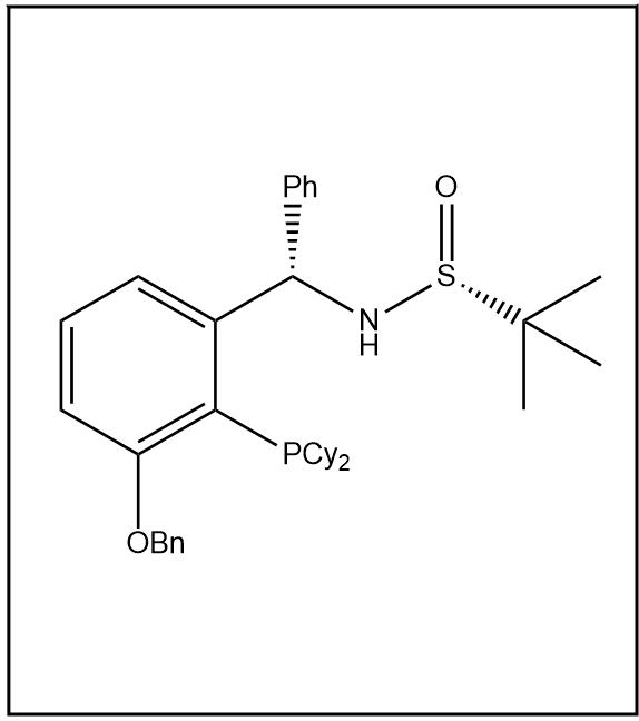 S(R)]-N-[(S)-[(3-芐氧基-2-(二環(huán)己基膦)苯基)苯甲基]-2-叔丁基亞磺酰胺,S(R)]-N-[(S)-[(3-(Benzyloxy)-2-(dicyclohexylphosphino)phenyl)phenylmethyl]-2-methyl-2-propanesulfinamide