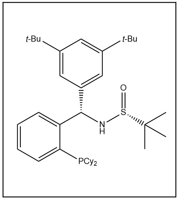 S(R)]-N-[(S)-3,5-二叔丁基苯基)]-[2-(二环己基膦)苯基]-2-叔丁基亚磺酰胺,S(R)]-N-[(S)-3,5-Bis(dimethylethyl)phenyl][2-(dicyclohexylphosphanyl)phenyl]-2-methyl-2-propanesulfinamide